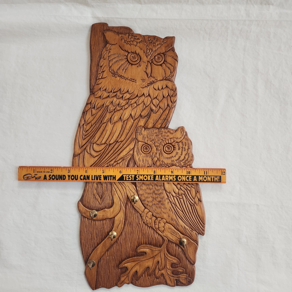 Wooden Owl Key Holder  Wall Decor - Picture 7 of 8